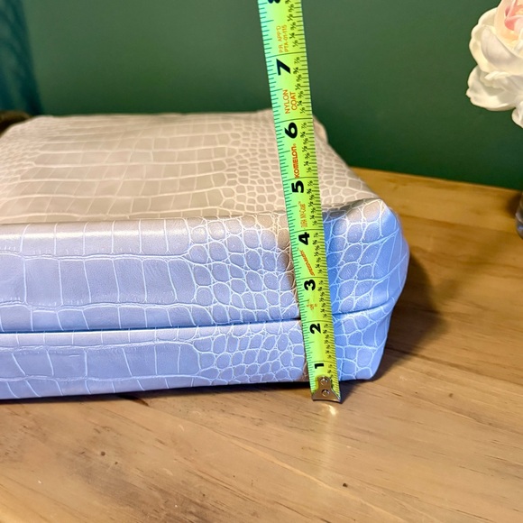 NWT A New Day Croc-Embossed Backpack Gray Faux Leather Minimalist Chic - Picture 11 of 12